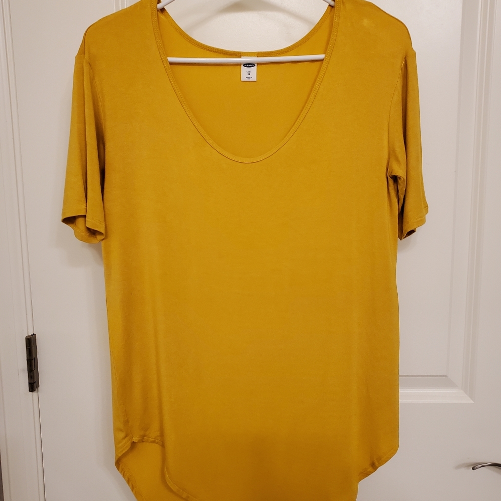 Old Navy Luxe Curved-Hem Tunic - mustard yellow